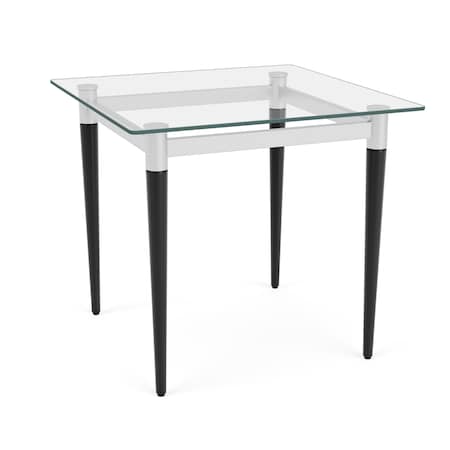 Lesro Siena Lounge Reception End Table, 22 in W, 22 in L, 20 in H, Glass SN0620